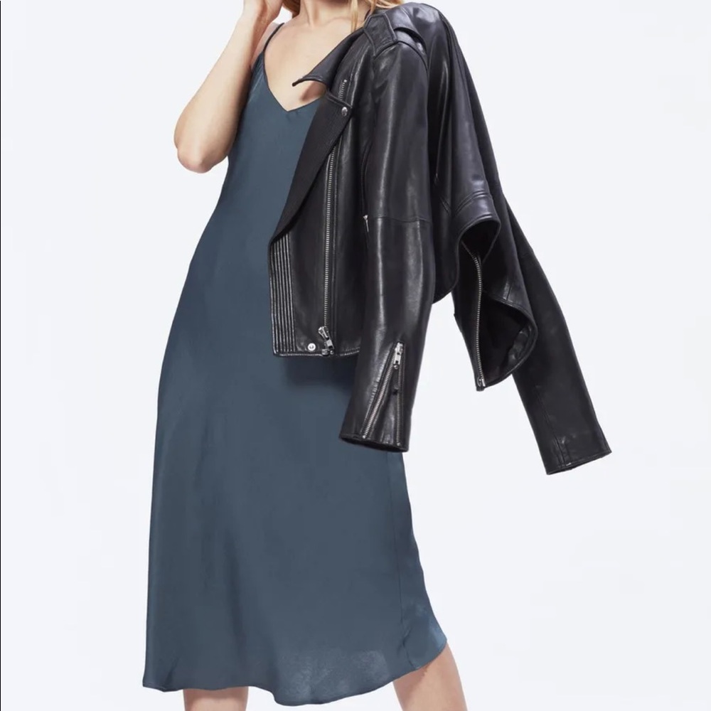 PAIGE cicely slip lined midi dress